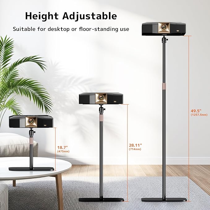 PUTORSEN Universal Projector Stand – Height Adjustable & 360° Rotatable M...