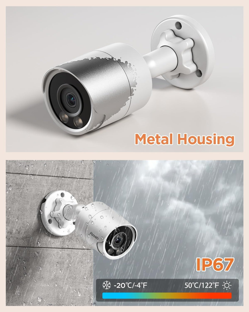 PoE Security Camera System 8CH 4K with 2TB HDD, PB38F0808-8M