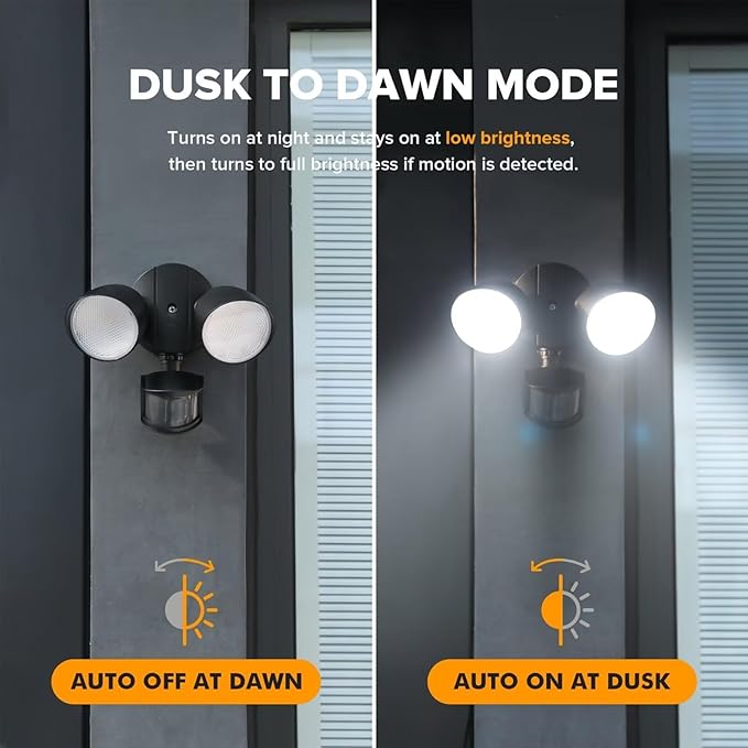 UME 2 Pack 32W 3500 Lumen LED Security Lights Motion Sensor Light Outdoor