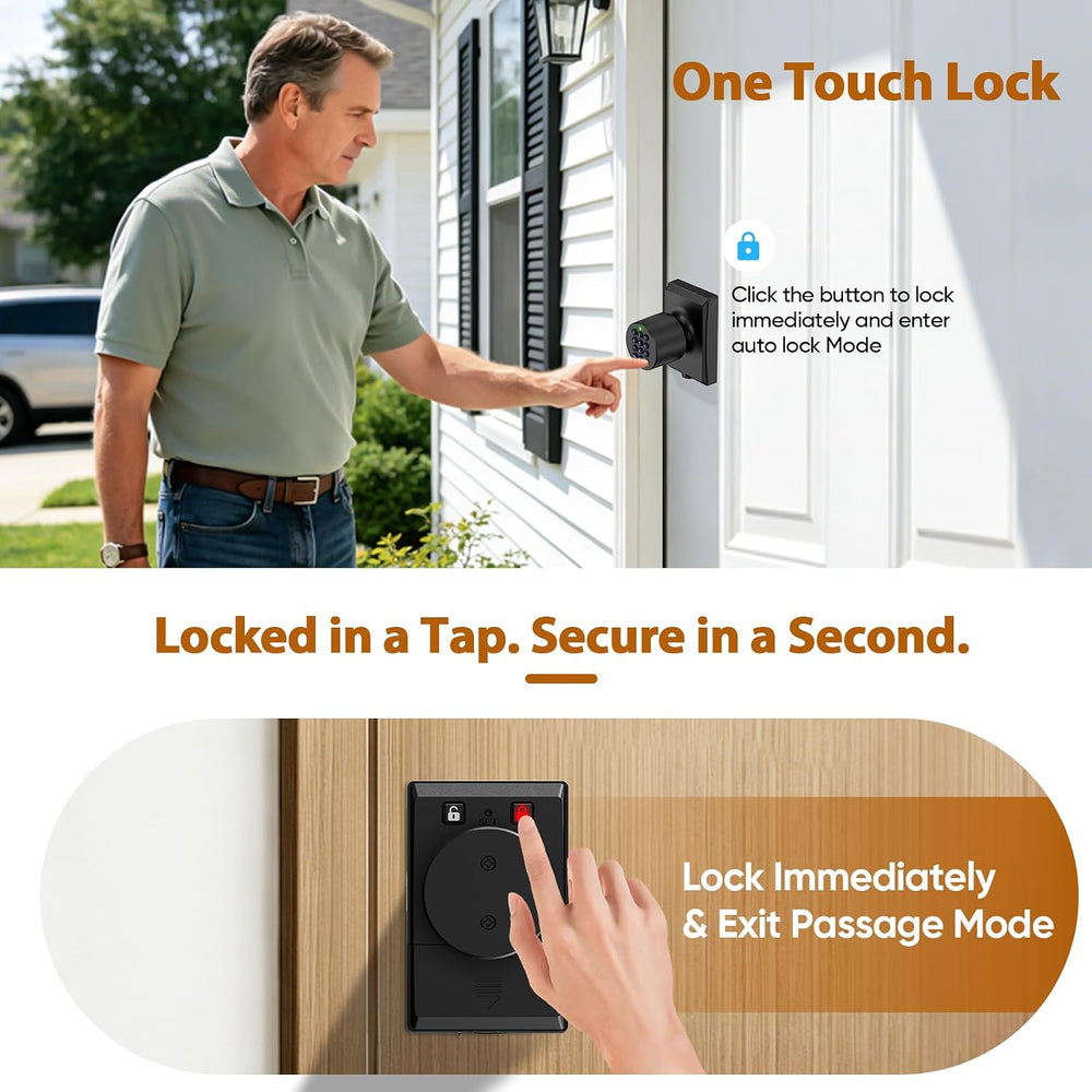 Keyless Entry Door Knob Smart Keypad Door Lock with Code Zinc Alloy