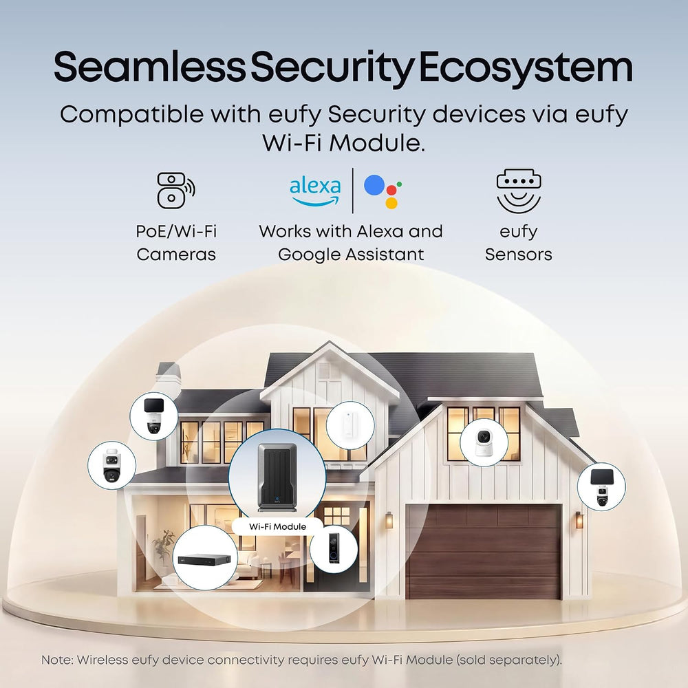 eufy Security NVR System E50,4-Cam Kit,4K Dual-Lens Bullet-PTZ (2TB HDD)