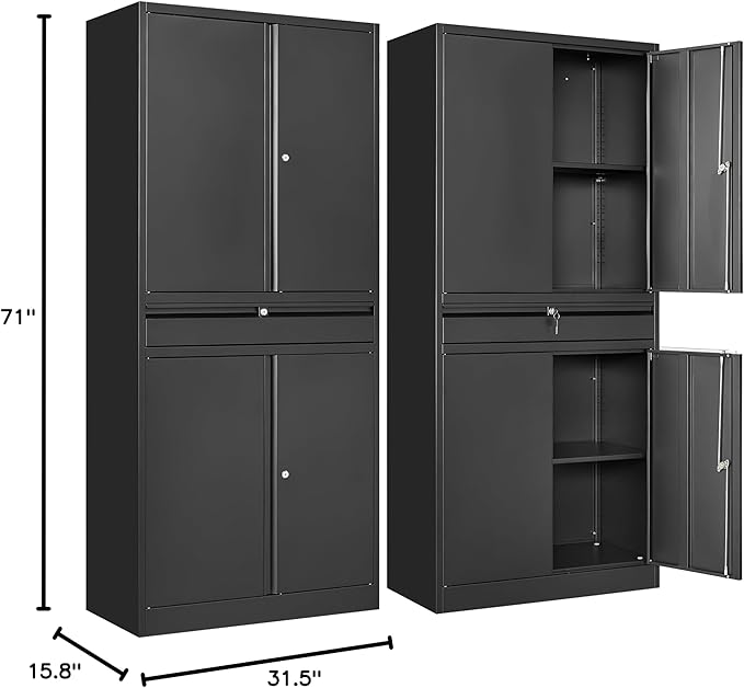 SISESOL Metal Garage Storage Cabinet