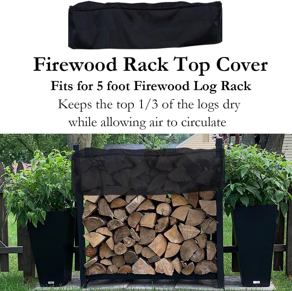 Firewood Rack Top Cover Waterproof Replacement for 5 Foot
