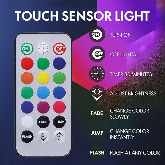 ODISTAR Remote Control Hexagon Wall Light, Smart Wall-Mounted Touch-Sensitive...