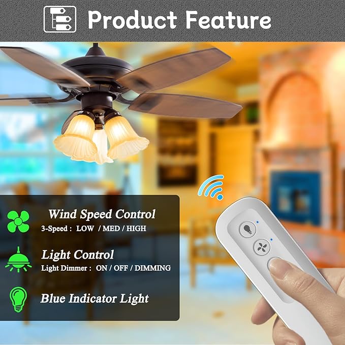 Ceiling Fan Remote Replacement Hunter 99770, Universal Ceiling Fan Remote