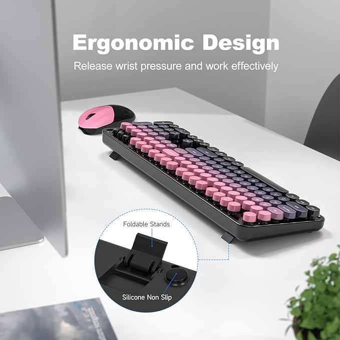 MOFII Wireless Keyboard and Mouse Combo, Full Size 2.4G Plug and Play
