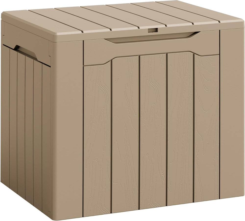 Flamaker Deck Box 30 Gallon, Waterproof Resin Small Storage Box with Lid