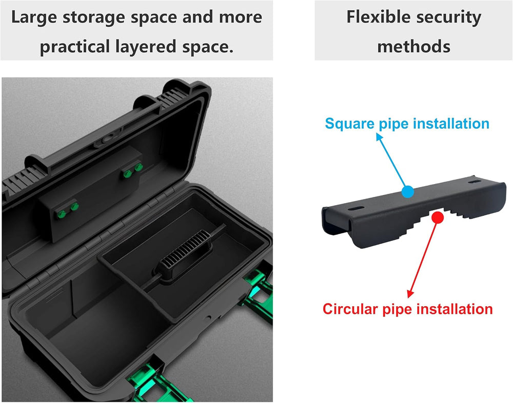Universal Tool Box Kit,Tractor Tool Box, Lockable,With Mounting Bracket,ATV, ...