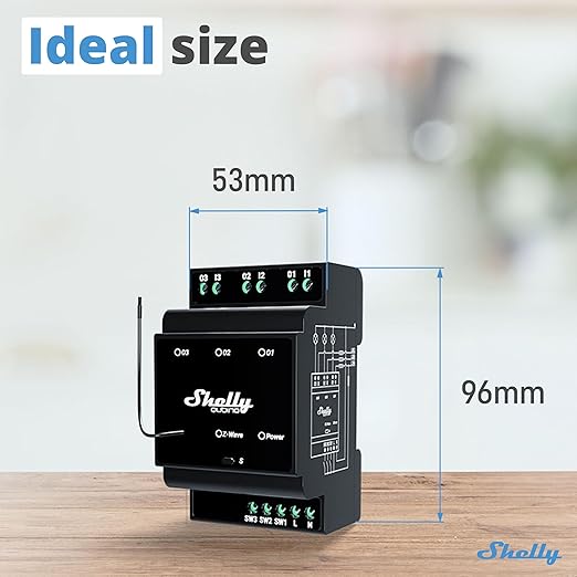 Shelly Wave Pro 3 US LR | Z-Wave Long Range 3-Channel Smart Relay Switch
