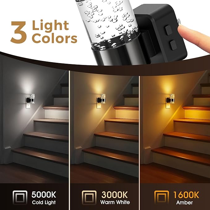 L LOHAS LED Night Lights Plug into Wall 2 Pack, Dimmable Night Light