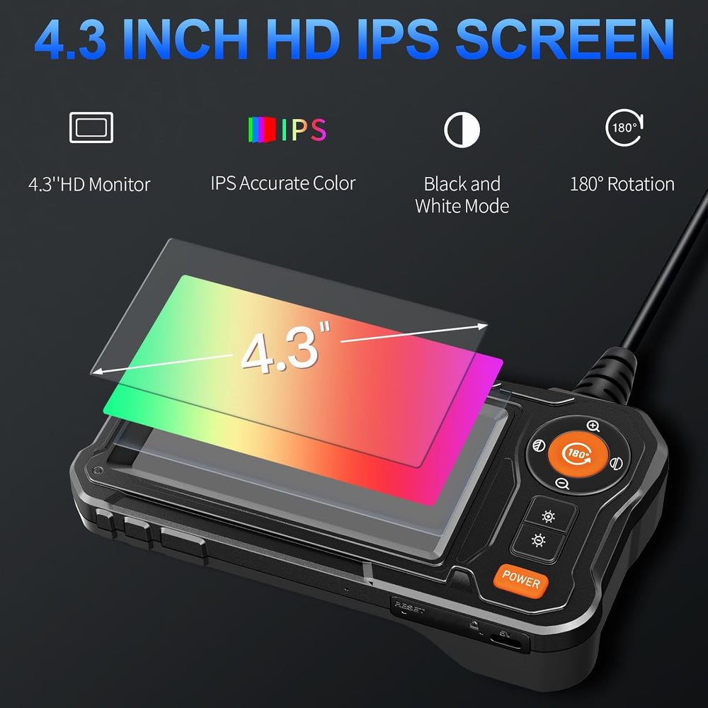 Endoscope Camera with Light for Mechanic Automotive HVAC Wall Inspection