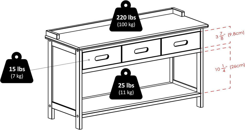 Winsome Adriana 4-pc Set, Storage Bench & 3 Foldable Baskets