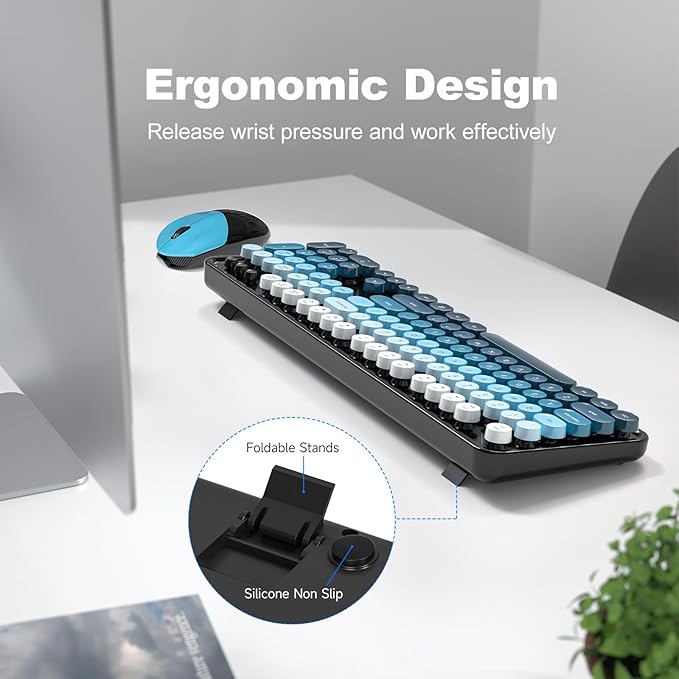 MOFII Wireless Keyboard and Mouse Combo, Full Size 2.4G Plug and Play