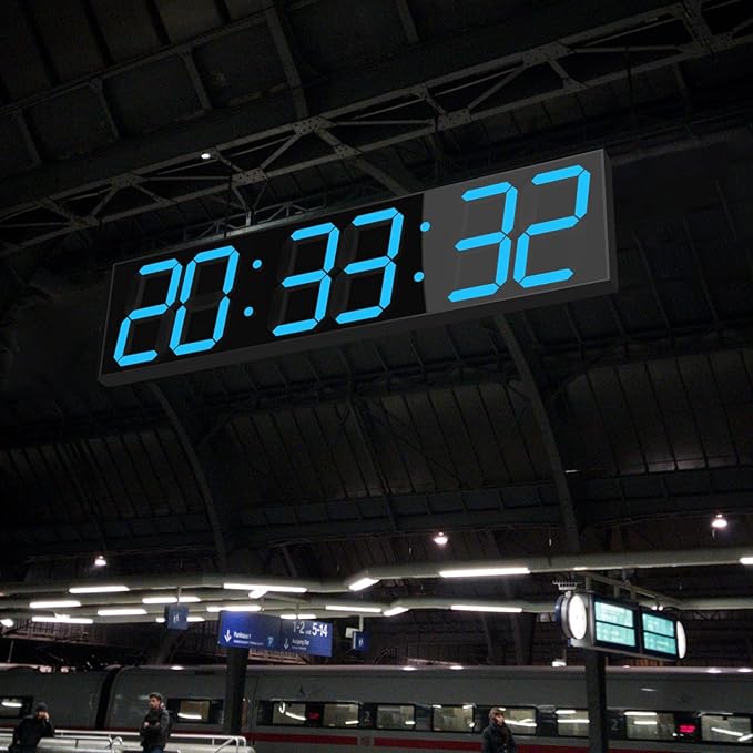 CHKOSDA Digital Wall Clock, Oversize Led Digital Clock Large Display