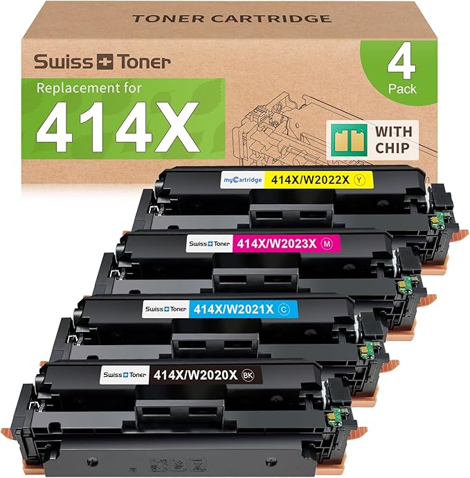 swiss toner 414X Toner Cartridges 4 Pack