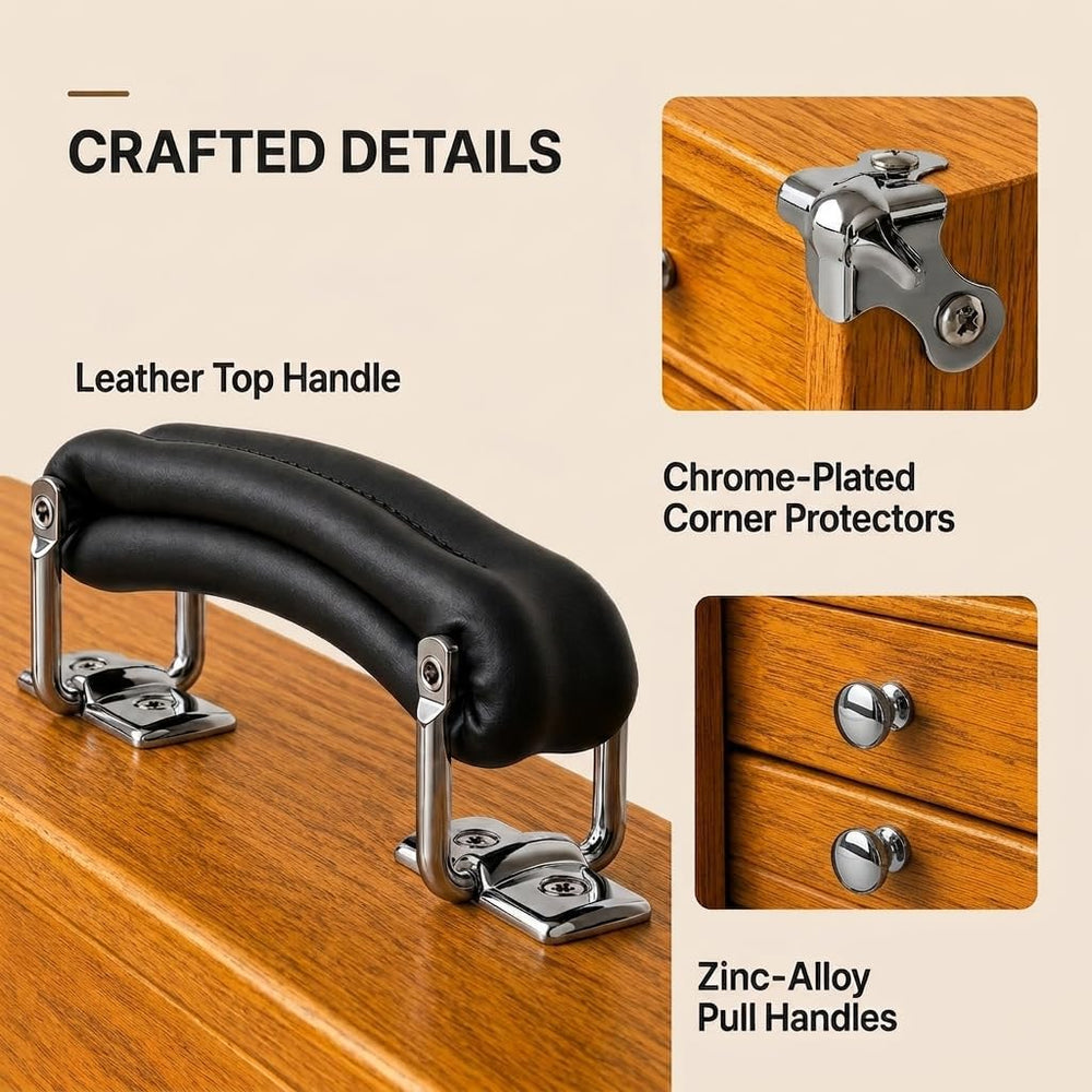 Heritage 4-Drawer Desktop Tool Box, Lock & Felt Lining