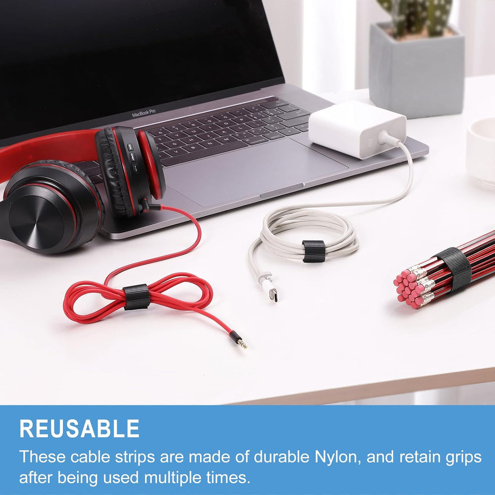 1,000 PCS 8 Inches Reusable Cable Ties | Adjustable Cord Wraps, Cable Straps ...