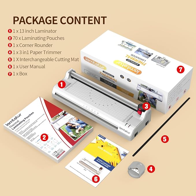 Laminator Machine 11X17 with 70Letter Size Laminating Sheets