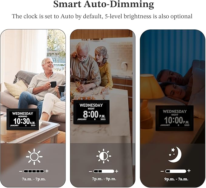 10.1'' Digital Clock, 1280*800p HD Extra Large Display, Digital Clock
