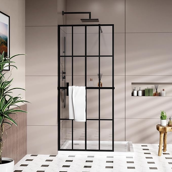Goodyo 34" x 72" Shower Door Tempered Glass Shower Screen