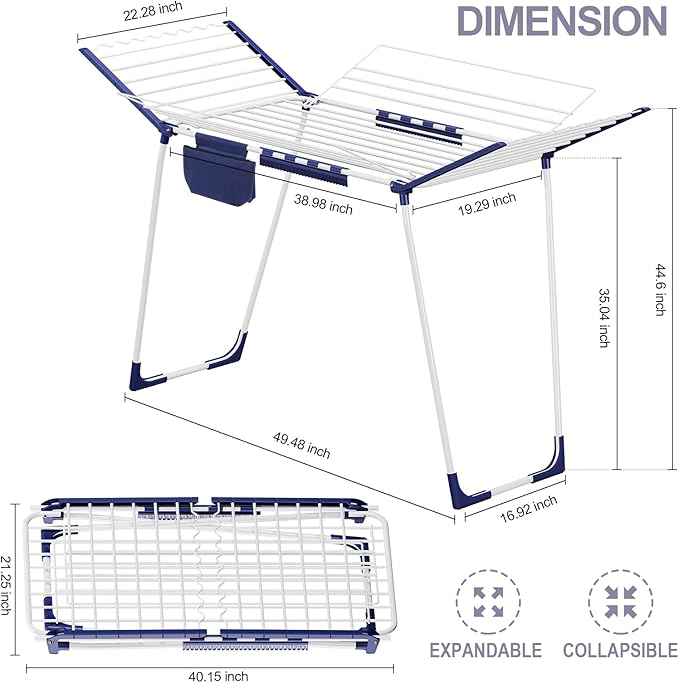 APEXCHASER Clothes Drying Rack Foldable