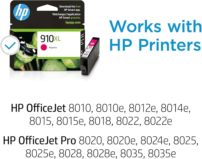 HP 910XL Magenta High-Yield Ink Cartridge | Works