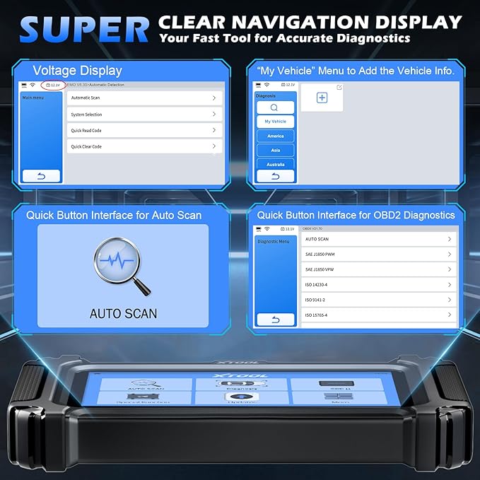 XTOOL D5 Car Code Reader and Reset Tool, Engine ABS SRS Transmission Car
