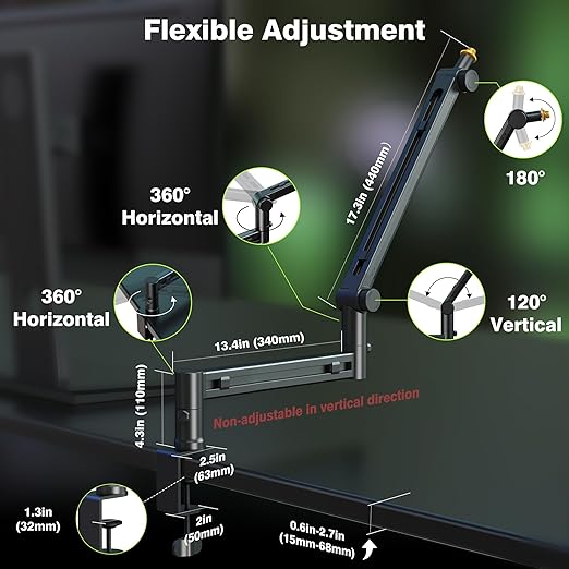 AA AUDIO ACCESSORY Low Profile Mic Boom Arm