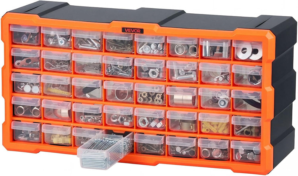 VEVOR 40-Drawer Storage Organizer, Plastic, Drawer Storage Cabinet for Garage...