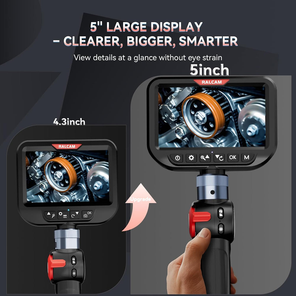 Ralcam Articulating Borescope for Mechanic Automotive HVAC Wall Inspection
