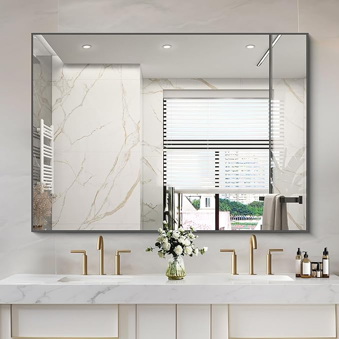 36x50inch Bathroom Mirror, Large Rectangular Wall Mirror