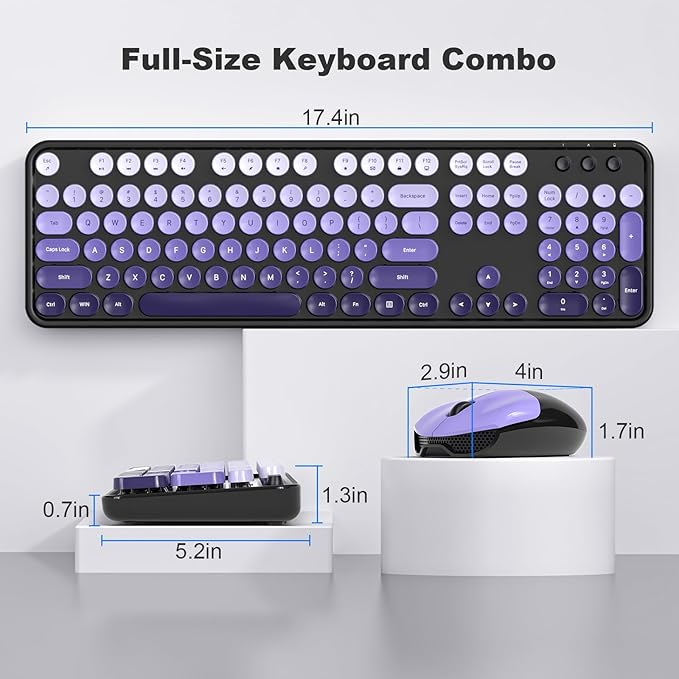 MOFII Wireless Keyboard and Mouse Combo, Full Size 2.4G Plug and Play