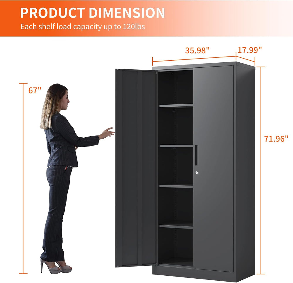 Metal Storage Cabinet for Garage, Tool Cabinet, Utility Cabinet