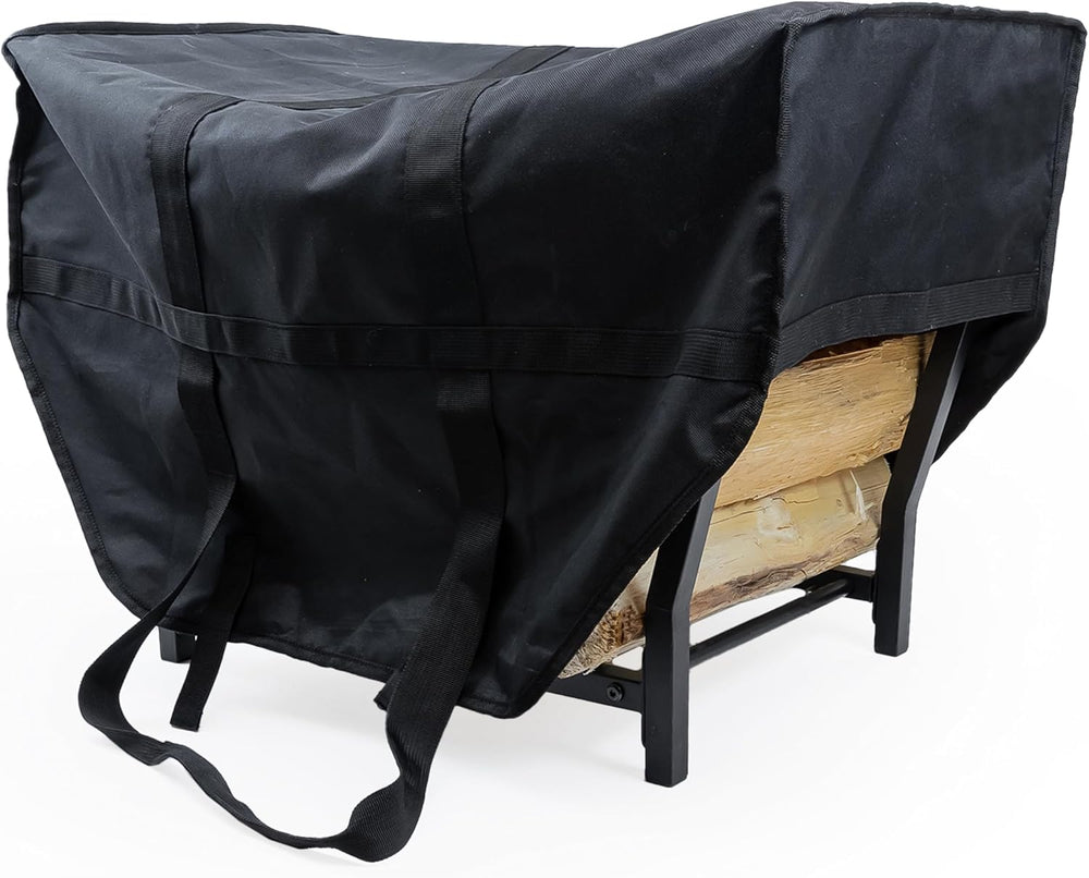 FireProof Pros Firewood Racks with Hooks (Black with cover)
