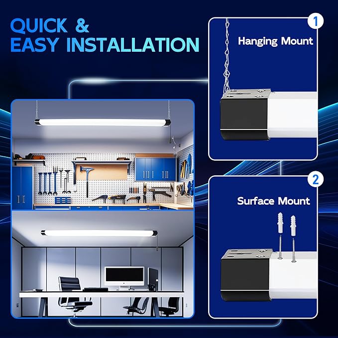 hykolity 4FT 70W LED Shop Light Linkable, 5000K Utility Shop Lights
