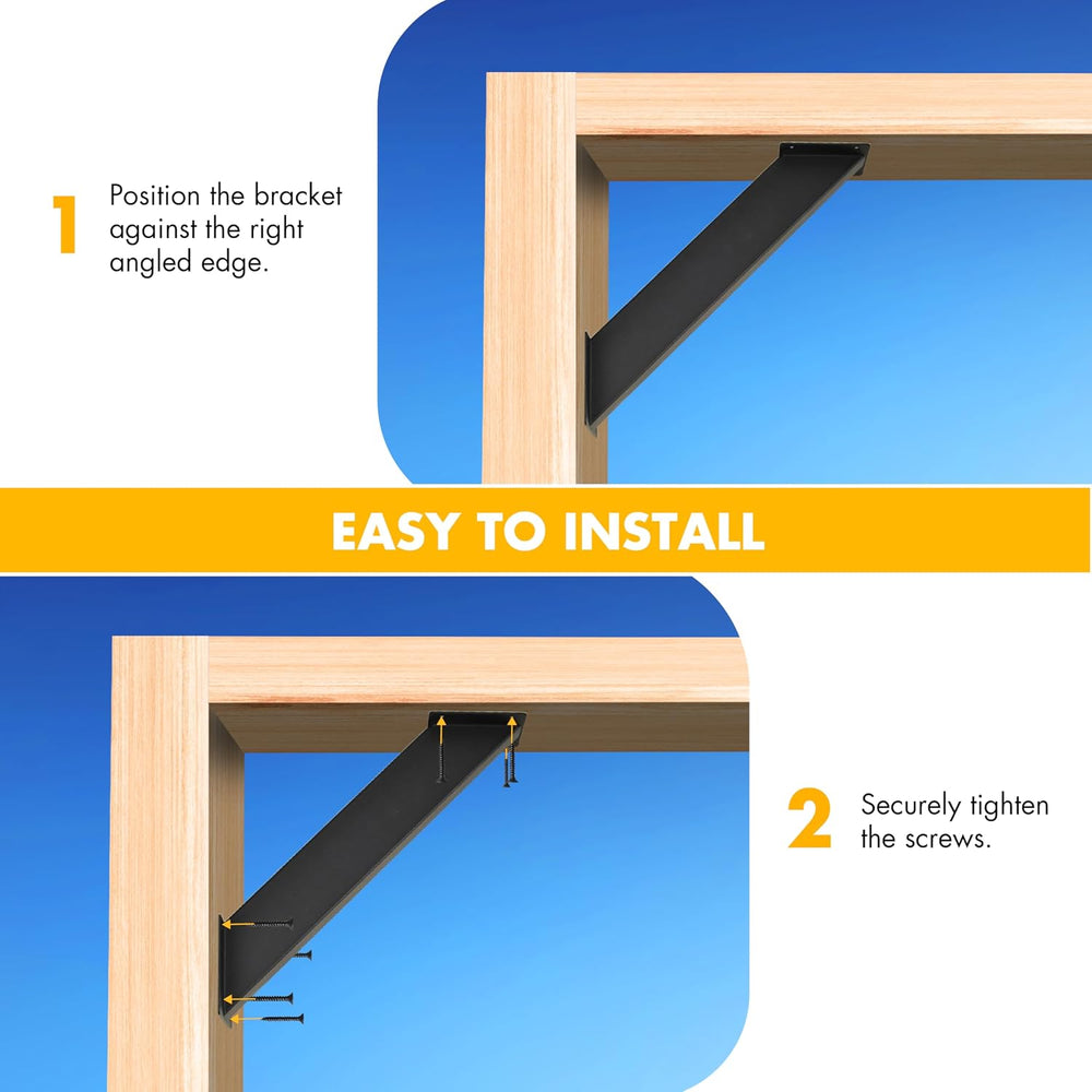 4-Pack 45-Degree Pergola Bracket Angle Reinforcing Support Anchor