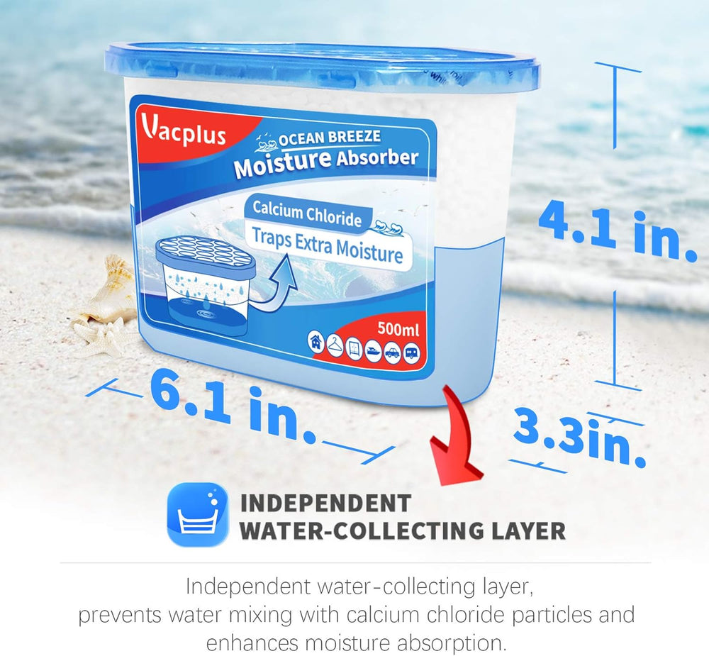 Vacplus Moisture Absorbers, 10.5 Oz Humidity Absorber Boxes Attracts Extra