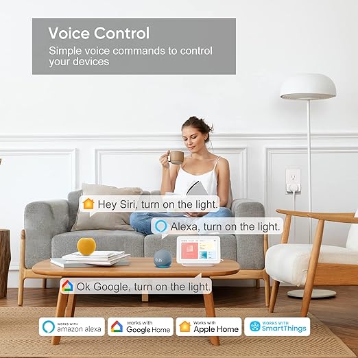 Onvis Matter Over Thread Smart Plug, Smart Mini Outlet, Works (4Pack)