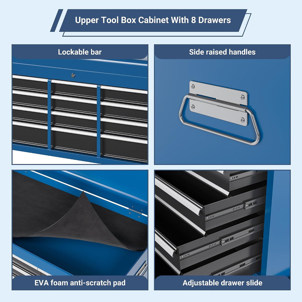AirWire 8-Drawer Tool Chest, Rolling Tool Storage Cabinet with Enhanced Packa...