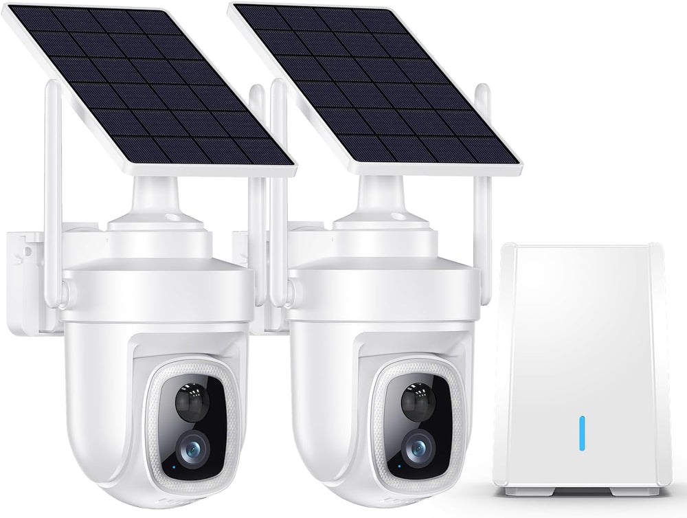 4K Solar Security Cameras Wireless Outdoor with Local Storage Base