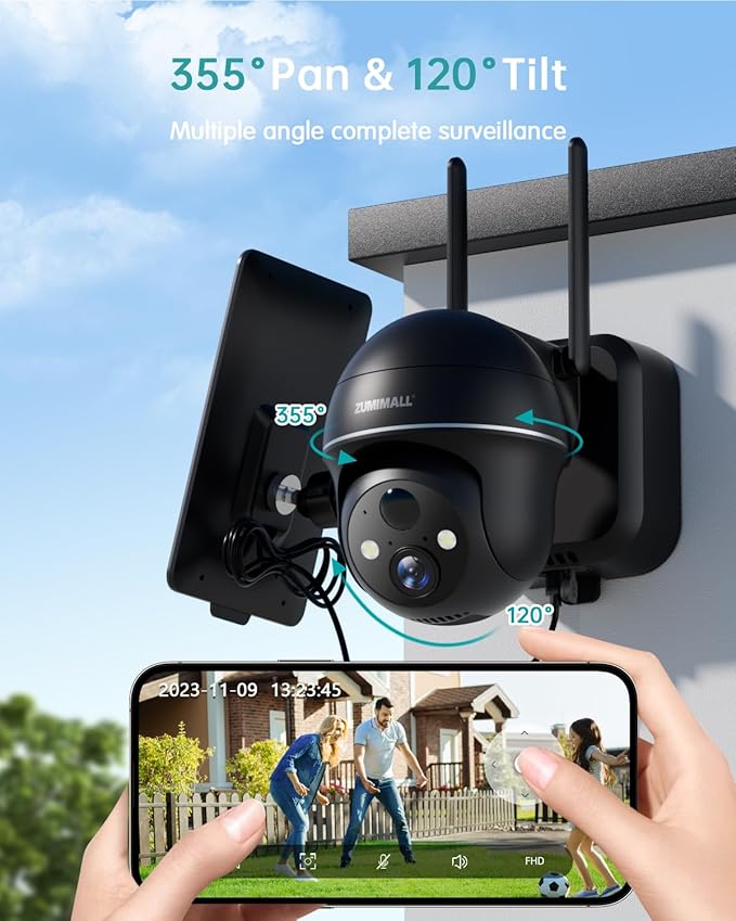 ZUMIMALL Security Cameras Wireless Outdoor (2-Pack)