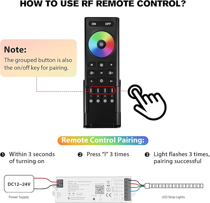 XXK WB5 WiFi PWM 12V/24V LED Controller