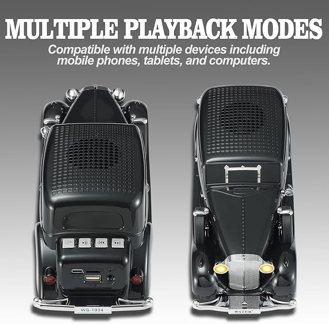 WSTER Vintage Car Bluetooth Speaker, Retro Classic Model