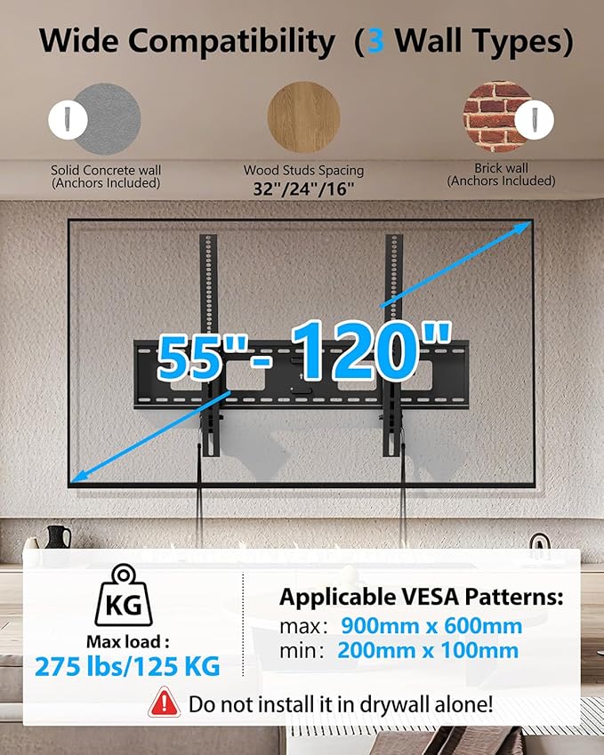FORGING MOUNT Heavy Duty Tilting TV Wall Mount