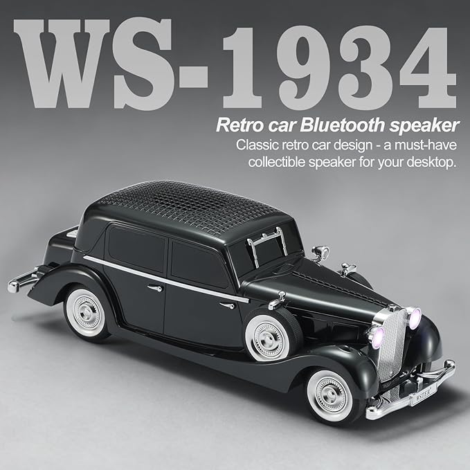 WSTER Vintage Car Bluetooth Speaker, Retro Classic Model