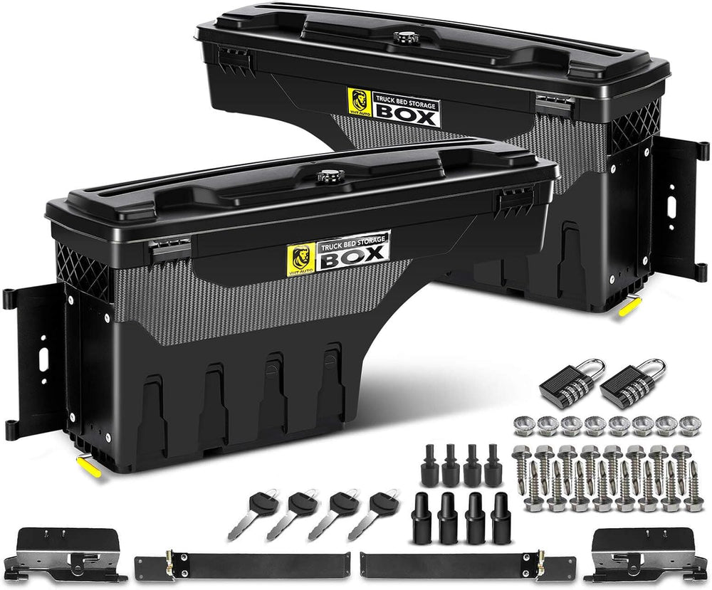YHTAUTO Driver & Passenger Side Truck Bed Storage Tool Box for Dodge Ram