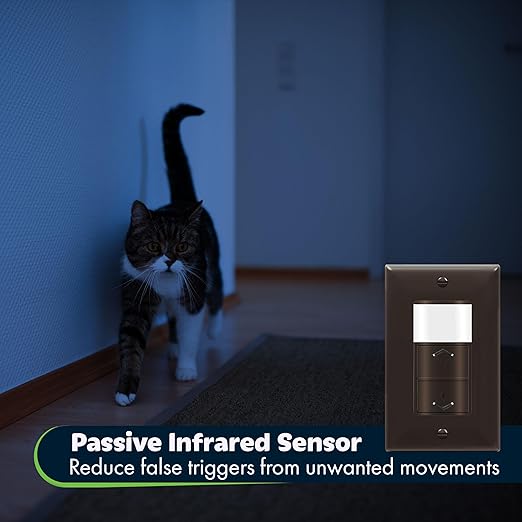 TOPGREENER Motion Sensor Light Switch Dimmer, Electronic Dimmer