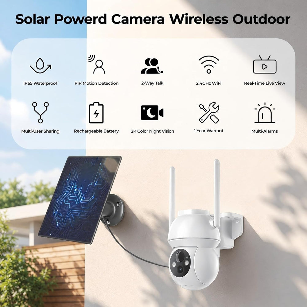 Add One on Solar Security Camera System, 2K Video