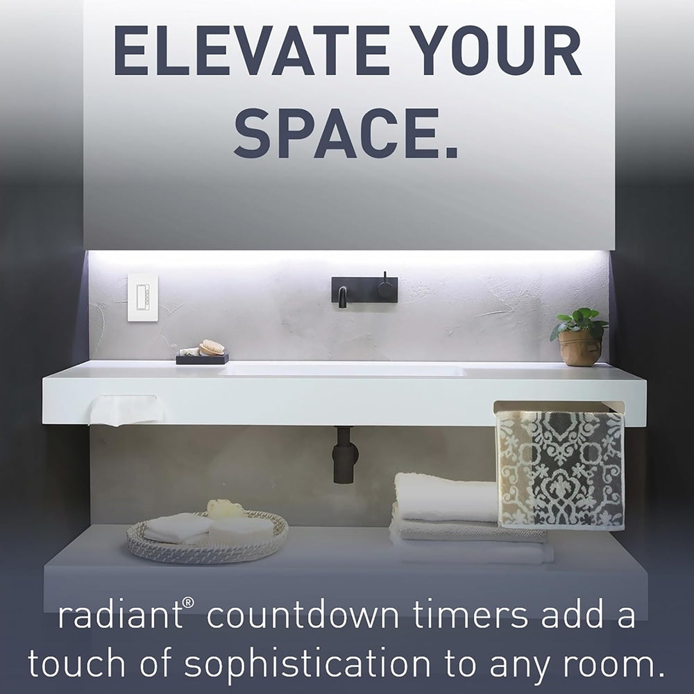Legrand Radiant Digital Countdown Timer Rocker Light Switch, for Home Lightin...