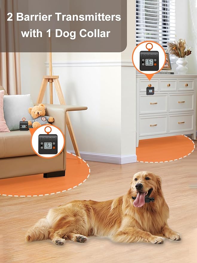 Wireless Pet Barrier with 2 Transmitters